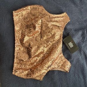 Rose gold/ pink sparkly lehenga top